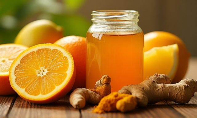 Cítricos, jengibre y alimentos ricos en vitaminas