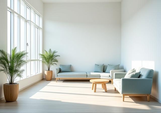 Sala de espera moderna y relajante