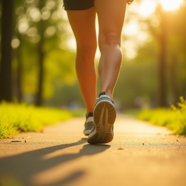 Persona activa caminando por un parque soleado en Ciudad de México